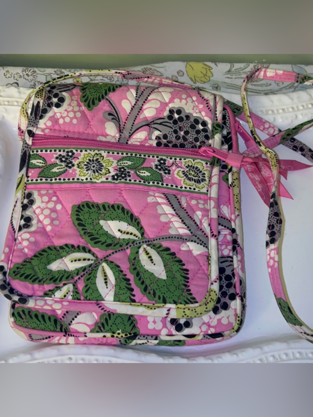Vera Bradley Priscilla Pink quilted crossbody bag